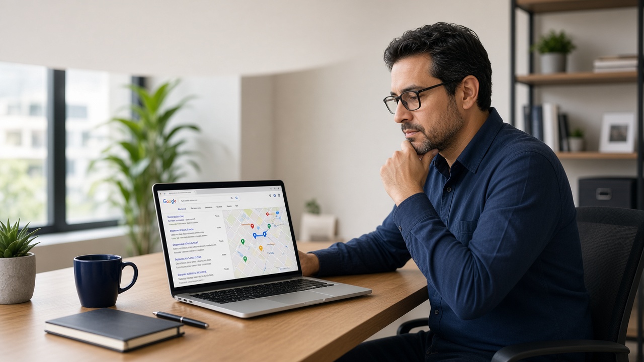 Resultados de Google mostrando negocios locales en Saltillo