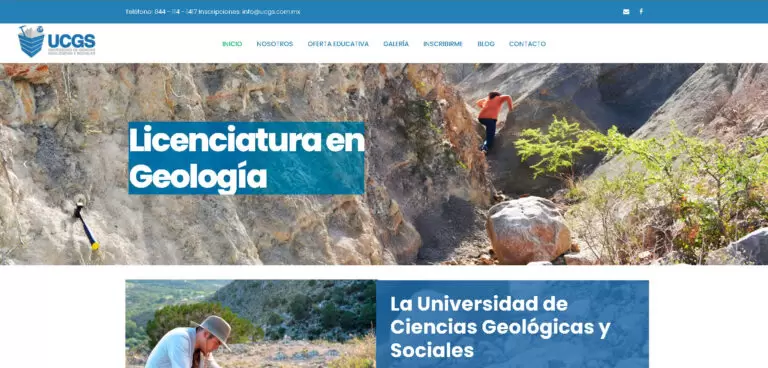 Sitio web UCGS — universidad de ciencias geológicas en México