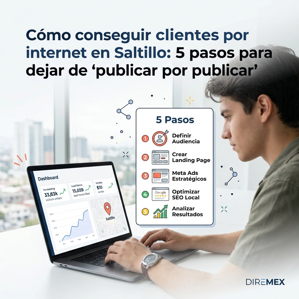 Cómo conseguir clientes por internet en Saltillo: 5 pasos para dejar de ‘publicar por publicar’