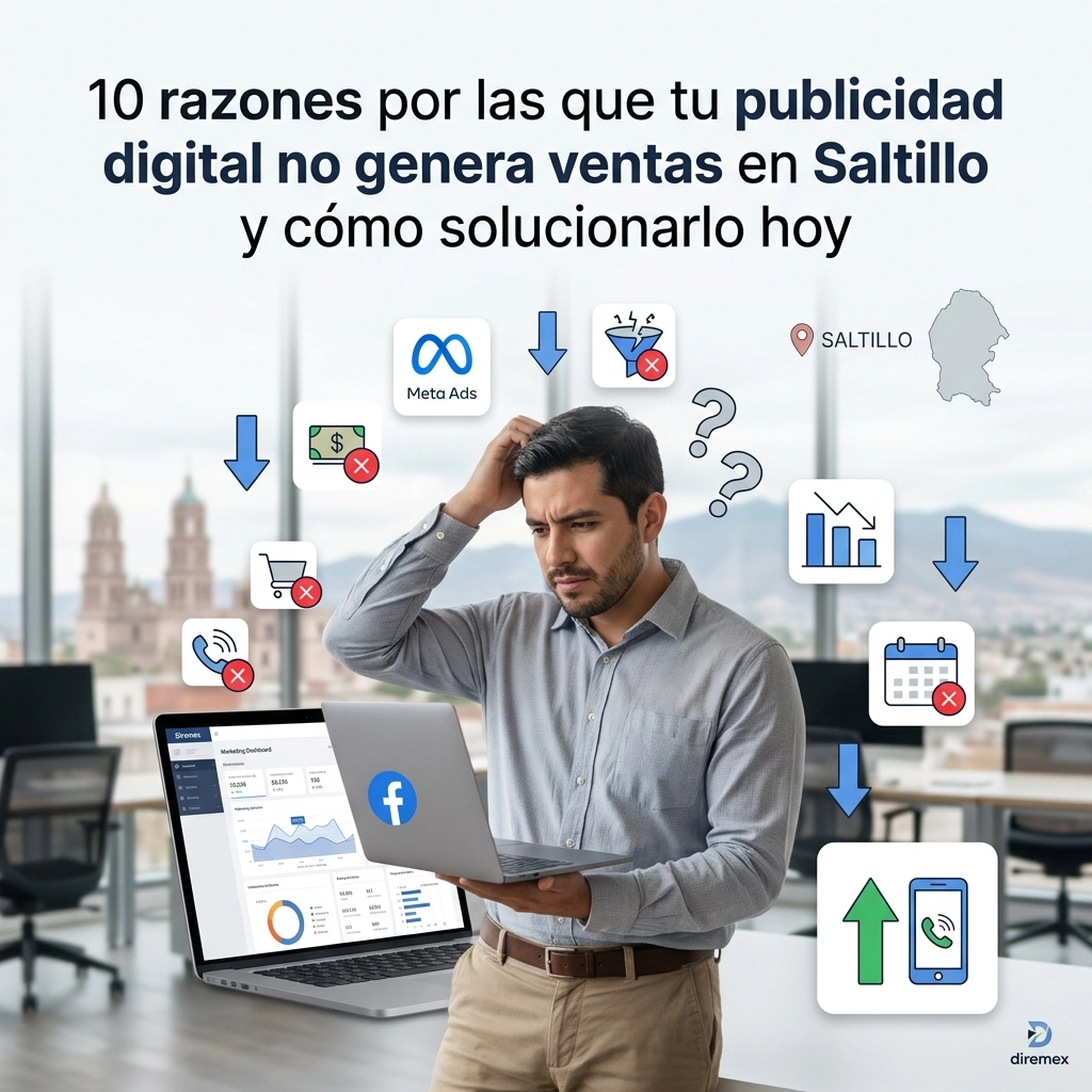 10 razones por las que tu publicidad digital no genera ventas en Saltillo y cómo solucionarlo hoy