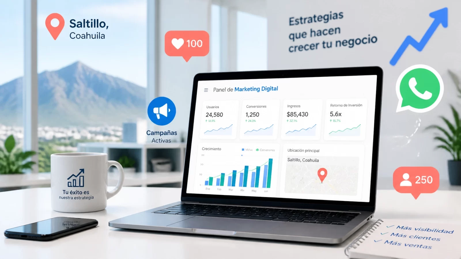 Aumenta tus clientes al instante con estas 5 herramientas digitales de conversión para negocios en Saltillo